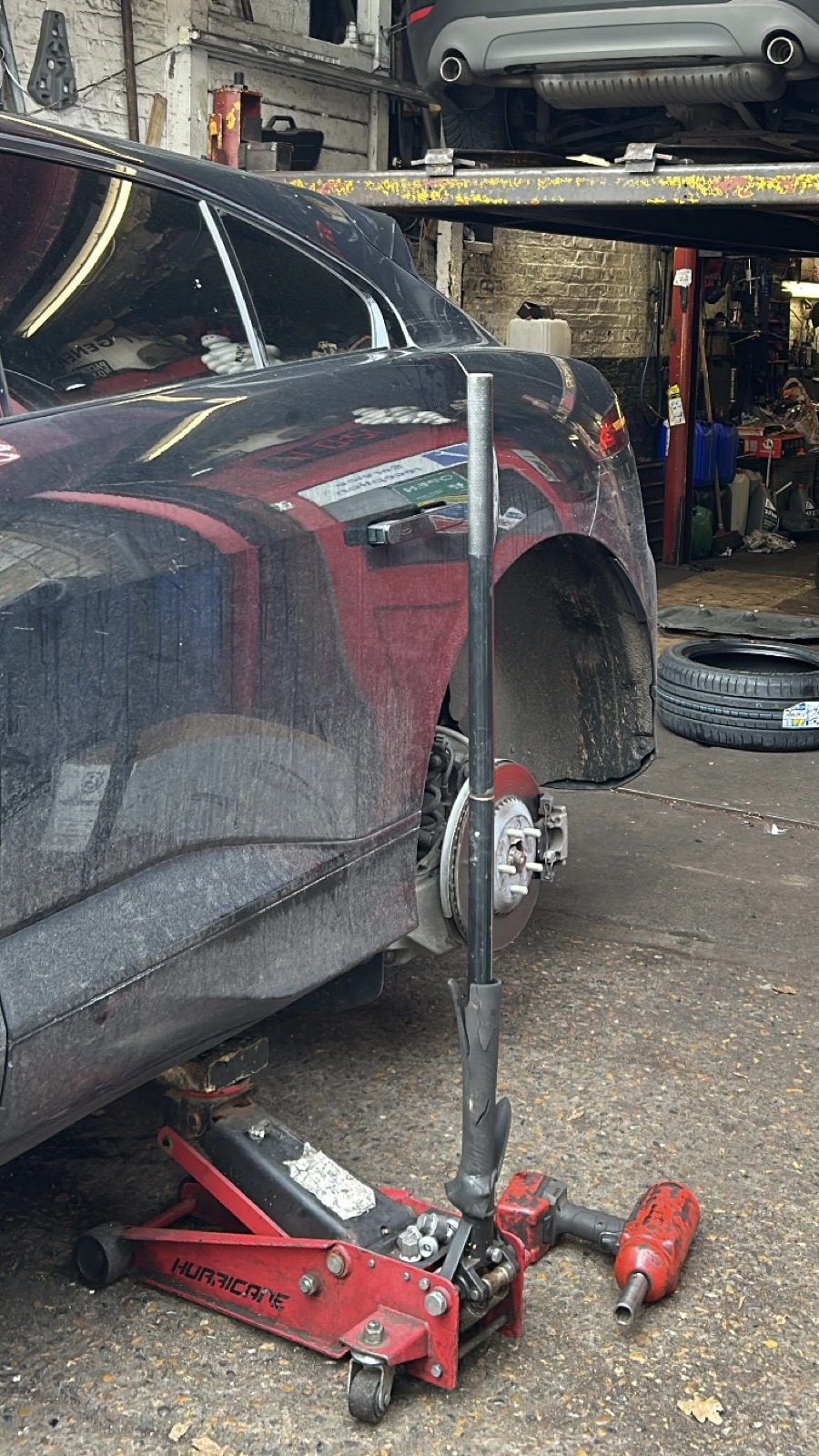 Engine bay open on a car being diagnosed at Hungerford Motors